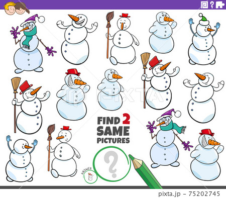 find two same snowmen characters educational game find two same snowmen characters educational game 75202745