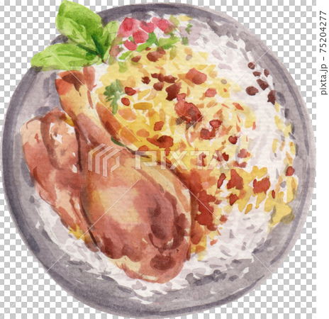 Indian food watercolor element 75204277