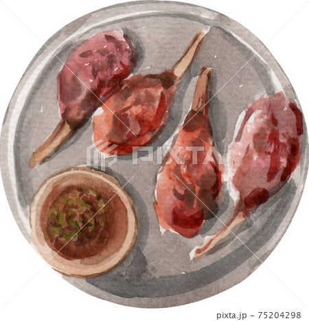 Indian food watercolor element 75204298