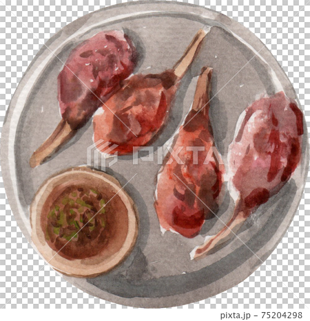 Indian food watercolor element 75204298