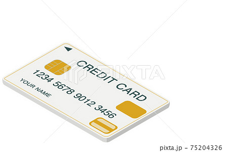 クレジットカードの立体イラスト アイソメトリックのイラスト素材