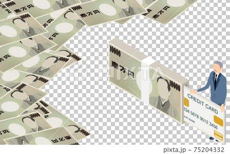Image illustration, isometric cashing with credit card Image illustration, isometric cashing with credit card 75204332