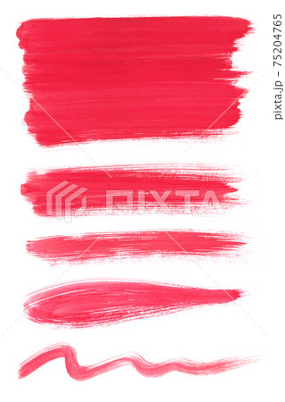 water color brush strokes, brushes lines, freehand drawing. Isolated on white background. 75204765