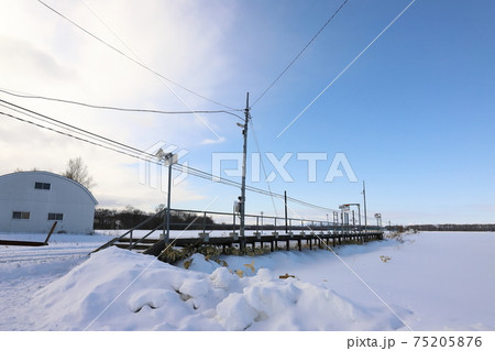北海道　斜里　JR釧網本線南斜里駅 75205876