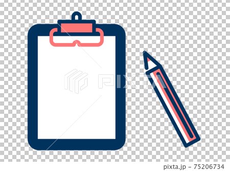 Simple design illustration of clipboard and pencil Simple design illustration of clipboard and pencil 75206734