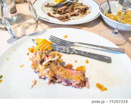 bones and leftovers after finished eating bones and leftovers after finished eating 75207328
