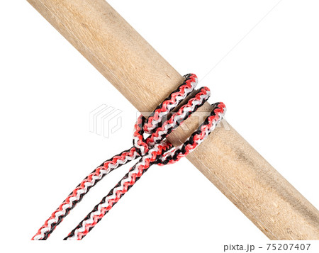 another side of Magnus hitch knot tied on rope another side of Magnus hitch knot tied on rope 75207407