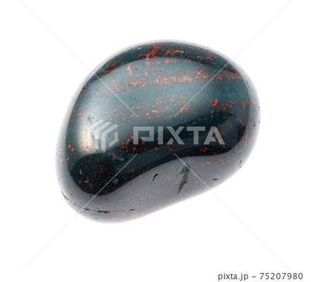 rolled Heliotrope (Bloodstone) gemstone cutout rolled Heliotrope (Bloodstone) gemstone cutout 75207980
