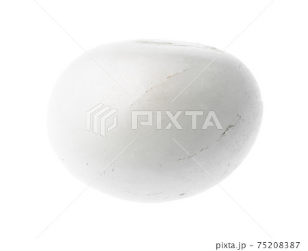 polished milky quartz gemstone cutout on white 75208387