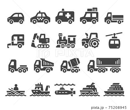 vehicle icon set vehicle icon set 75208945
