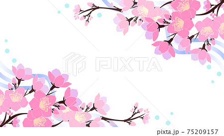 桜の花 イラスト背景素材のイラスト素材