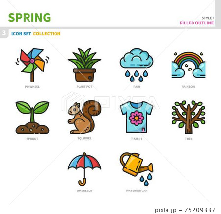 spring season icon set 75209337