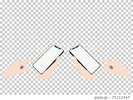 Hand to operate smartphone Hand to operate smartphone 75212347