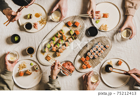 Quarantine Japanese sushi dinner from delivery or 75212413