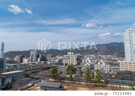 甲府城跡の天守台から見た景色（舞鶴城公園） 75213485