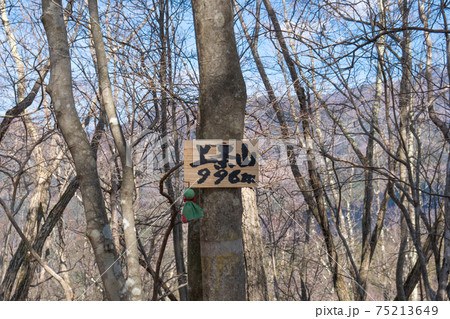 上条山の山頂(玉宮ザゼンソウ公園・小倉山) 上条山の山頂(玉宮ザゼンソウ公園・小倉山) 75213649