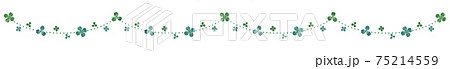 クローバー 水彩素材 線、ライン装飾（vol.4）ガーランド 75214559