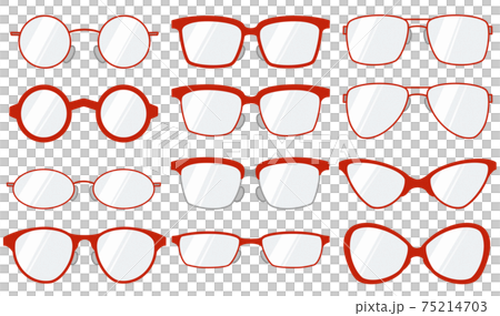 メガネ　赤セット 75214703