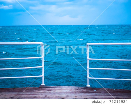 Pier, Ocean, Spoiled vacation and bad weather 75215924