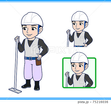 工事現場にいる作業員 75216036