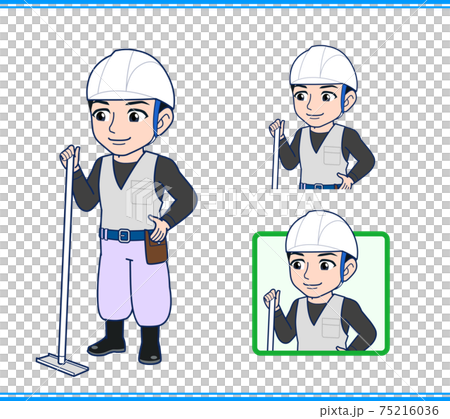 施工現場的工人 施工現場的工人 75216036