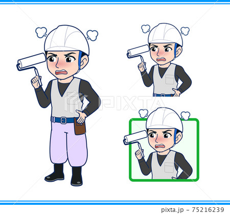工事現場にいる作業員 75216239