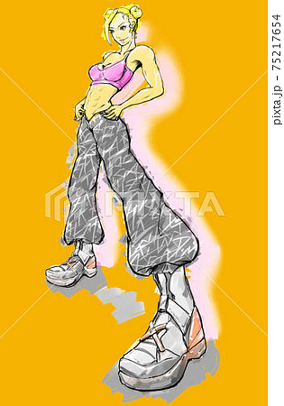 カラフルなヒップホップのイラストのイラスト素材