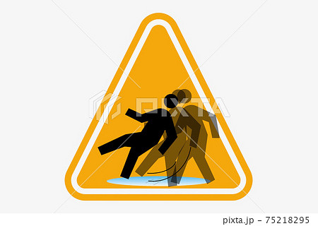 滑って転ぶ人 75218295