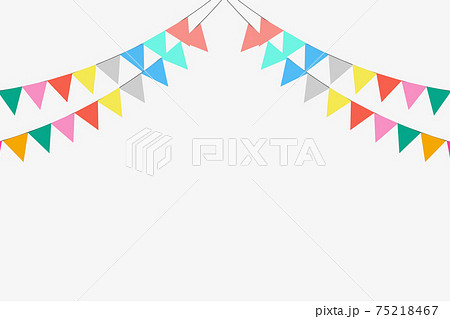 三角旗 カラフル ガーランド フラッグ のイラスト素材 [75218467] - PIXTA