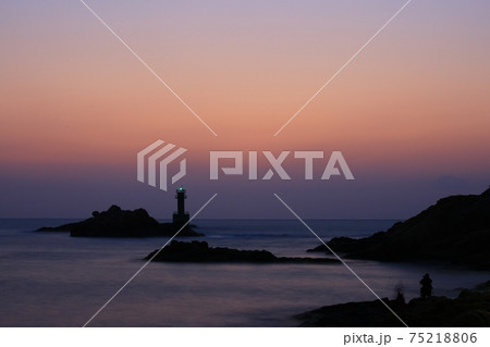 浜 自然 夕暮れ 75218806