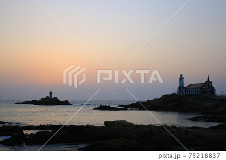 浜 自然 夕暮れ 75218837