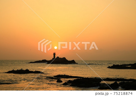 浜 自然 夕暮れ 75218874