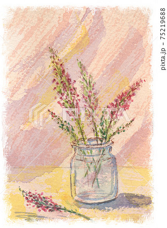 小瓶に花を生けた風景 75219688