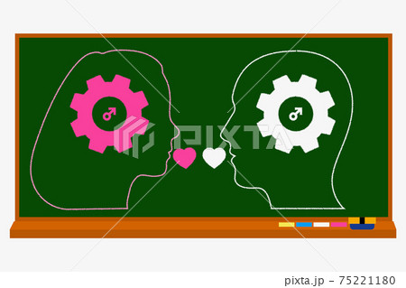 黒板と顔 黒板と顔 75221180