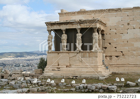 アテネのパルテノン神殿のエレクティオン　世界遺産　ギリシャ 75222723