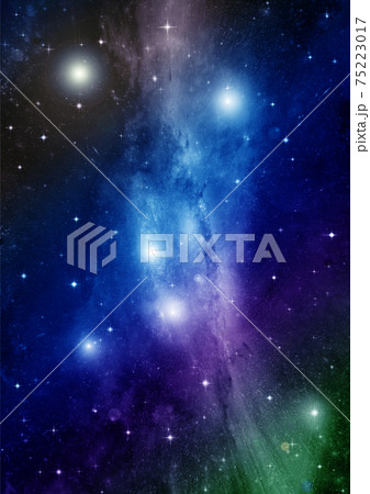 galaxy in a free space. 3D rendering 75223017