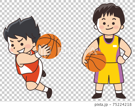バスケットボール選手 スポーツ 部活動のイラスト素材