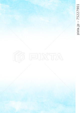 アナログの筆タッチで描いた空色背景　コピースペース 75227901