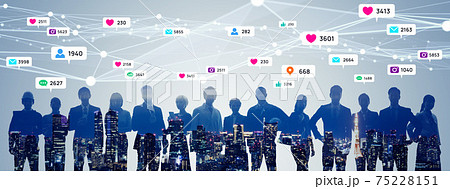 ソーシャルネットワーク　ソーシャルメディア　SNS 75228151