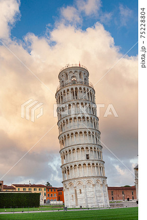 Leaning Tower of Pisa at Piazza dei Miracoli aka Piazza del Duomo in Pisa Tuscany Italy 75228804
