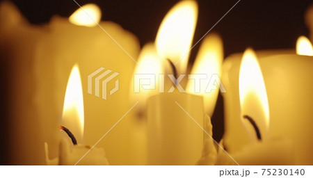 Candles on table closeup photo Candles on table closeup photo 75230140