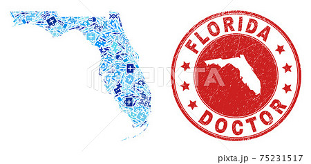 Medical Inoculation Mosaic Florida State Map and Rubber Health Care Rubber Stamp Medical Inoculation Mosaic Florida State Map and Rubber Health Care Rubber Stamp 75231517