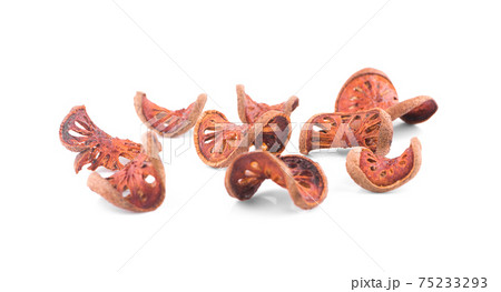 dried quince slices isolated on white background 75233293