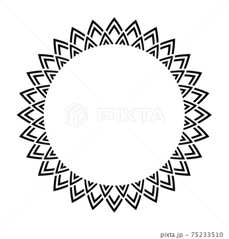 Abstract decorative design element for round frame. Abstract decorative design element for round frame. 75233510