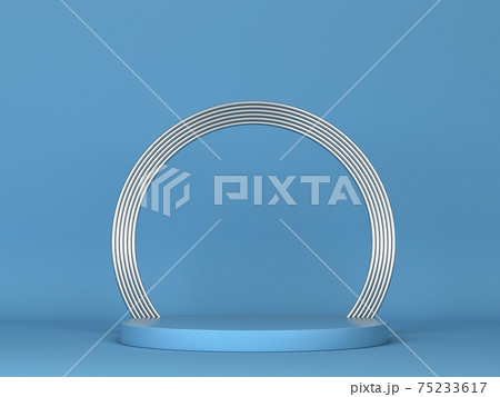 Abstract podium stage with circle shapes as a showcase for product design Abstract podium stage with circle shapes as a showcase for product design 75233617