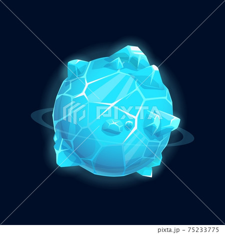 Ice futuristic planet isolated blue fantasy world 75233775
