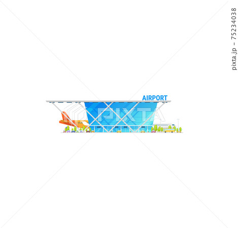 International airlines airport terminal and plane 75234038