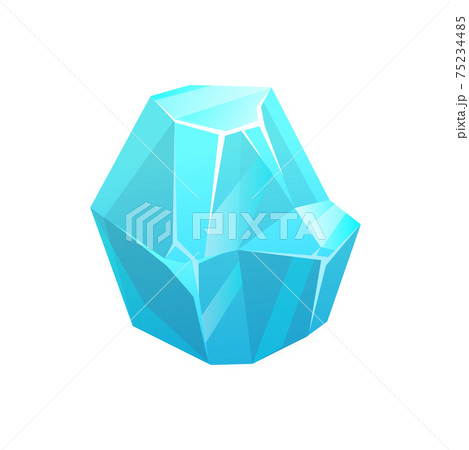 Ice crystal rock, iceberg frozen snow of glacier 75234485