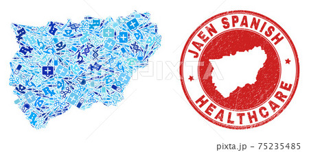 Medical Inoculation Mosaic Jaen Spanish Province Map and Grunge Doctor Seal Medical Inoculation Mosaic Jaen Spanish Province Map and Grunge Doctor Seal 75235485