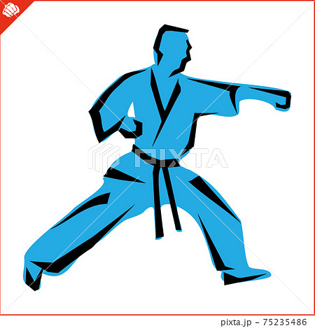 Martial art colored simbol design. Karate emblem. Martial art colored simbol design. Karate emblem. 75235486